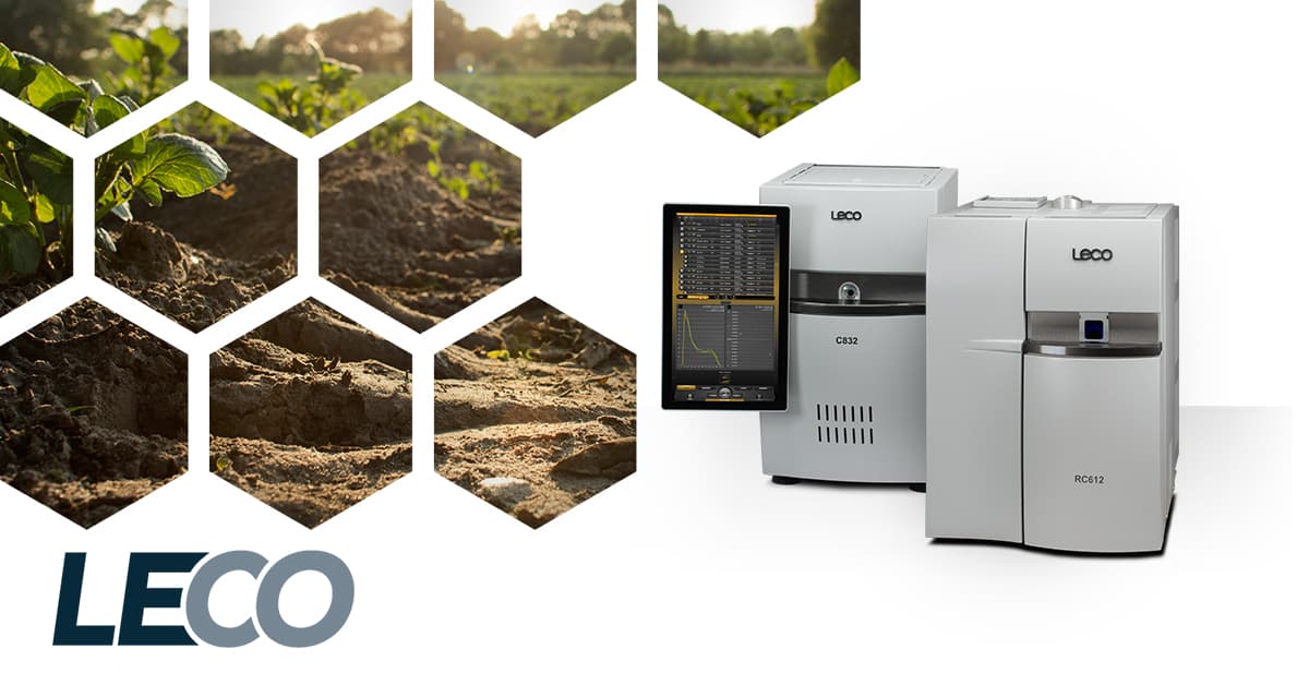LECO C832 and RC612 Analytical Instruments with farm background